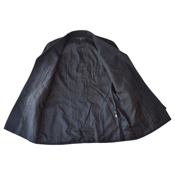 Vintage Bill Burns NY Navy Wool Blazer - Size 10, Pinstriped - Picture 3 of 6